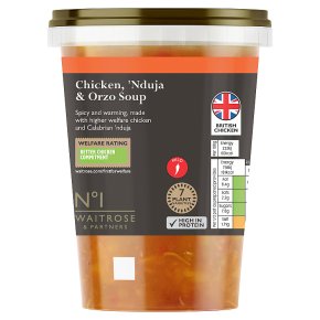 No.1 Chicken, 'Nduja & Orzo Soup