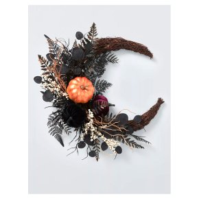 Black Crescent Wreath 40cm