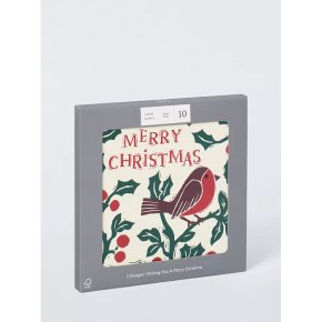 L Square Holly/Robin Christmas Cards