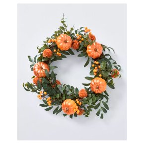 Pumpkin/Berries Wreath 50cm