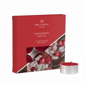 Wax Lyrical England Scented Tealights x9, Cranberry Spritz