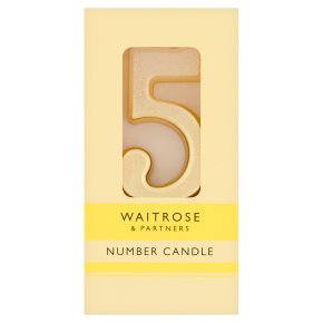 Waitrose 5 Number Candle
