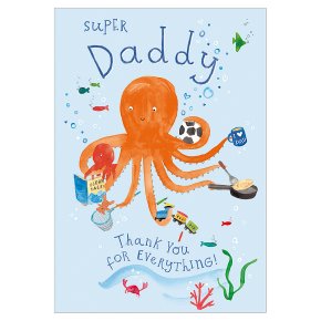 Daddy Octopus Father's Day Card