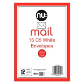 Nu Mail Envelopes - C5 - 15Pk