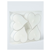 John Lewis Heart Tealight Candles, Set of 4