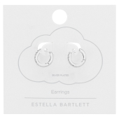 Estella Bartlett Pave Set Cubic Zirconia Hoop Earrings