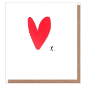 Red Heart With Kiss Valentine's Day Card