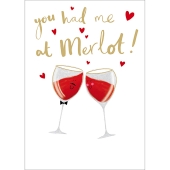 Wine Glasses In Love Valentine's Day Card