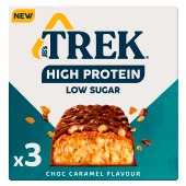 TREK High Protein Choc Caramel Flavour 3 Bars