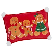 Gingerbread Family Cushion Red