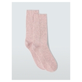 Blush Wool Silk Ankle Sock