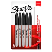 Sharpie Black 5 Pack