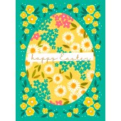 Easter Yellow Egg, Happy Easter Card
