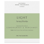 AROMAWORKS WAX FILLED GLASS, LEMONGRASS AND BERGAMOT