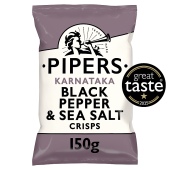 Pipers Black Pepper & Sea Salt Crisps