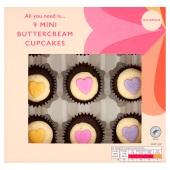 9 Mini Buttercream Cupcakes