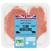Waitrose Free Range British Pork Hampshire Breed 2 Loin Medallions
