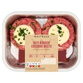 Waitrose Beef Burger Cheddar Melts