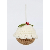 Crochet Xmas Pudding Bauble