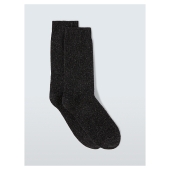 Charcoal Wool Silk Ankle Sock