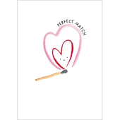 Two Hearts And Match Valentine's Day Card