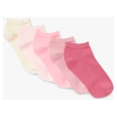 John Lewis Trainer Socks Neutral 5 Pair