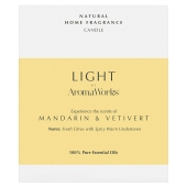 AROMAWORKS LIGHT CANDLE MANDARIN & VETIVERT