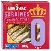 King Oscar MSC Sardines with Basil Oregano & Garlic