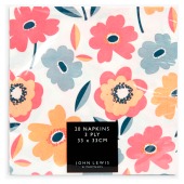 John Lewis Retro Floral Napkin 33cm