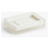 White Block Stripe Soap Dish