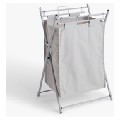 John Lewis Basics Laundry Hamper Grey