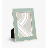 John Lewis Enamel & Metallic Edge Photo Frame, Duck Egg/Brass, 5 x 7"
