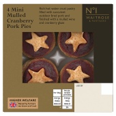 No.1 4 Mini Mulled Cranberry Pork pies