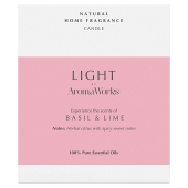 AROMAWORKS LIGHT CANDLE BASIL & LIME