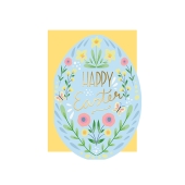 Easter Egg Die-Cut, Happy Easter Card