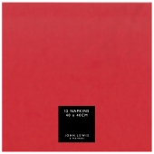 JL Linen Feel Red Napkins 40cm 12 pack