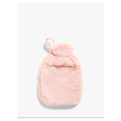 John Lewis Faux Fur Hot Water Bottle, Pink