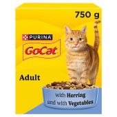GO-CAT Herring & Vegetables Dry Cat Food 750g