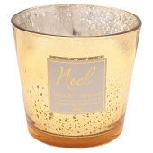 WIDDOP Large Gold Scented Triple Wick Candle in Glass Jar, Silent Night