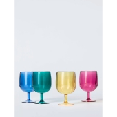 John Lewis Coloured Stackables Wine Acrylic, 4 Pack