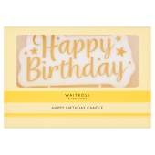 Waitrose Happy Birthday Candle