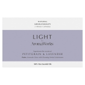 AROMAWORKS WAX FILLED GLASS, PETITGRAIN AND LAVENDER