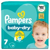 Pampers Baby Dry Size 7, 17 Nappies