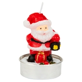 Three Kings Christmas Tealight Candles, Santa, Set of 6