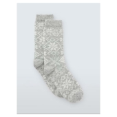 Grey Sock With Cashmere Snowflake