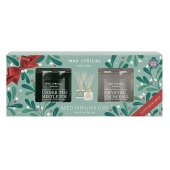 Wax Lyrical England Twin Reed Diffuser Gift Set, Under The Mistletoe & Crystal Snowfall