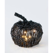 Small Wicker LED Pumpkin