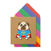 Super Dad Pug Father's Day Card
