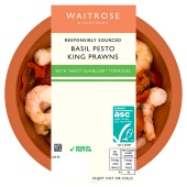 Waitrose ASC Basil Pesto King Prawns