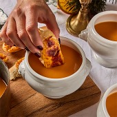 Rick Stein's Classic Fish Soup with Harissa Croutons